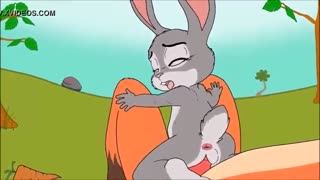 Female bunny cums while having interspecies sex with a human