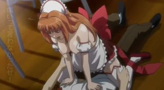 Redheaded housemaid proudly displaying her sexual skills in a hentai porno movie
