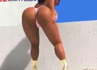 Thick ebony stripper shows off her attributes in a compilation