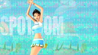Cute schoolgirl dances provocatively in an animated video