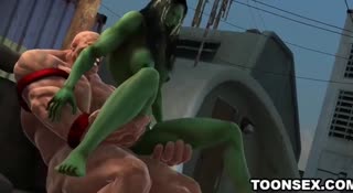 Perverted 3D monsters fucking and licking a pussy