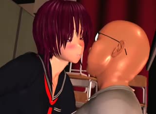The professor is making out and banging the hot schoolgirl