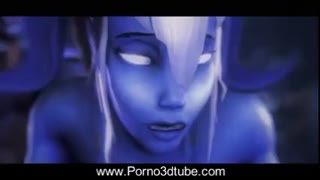 Night Elf babe loves being gangbanged by monsters